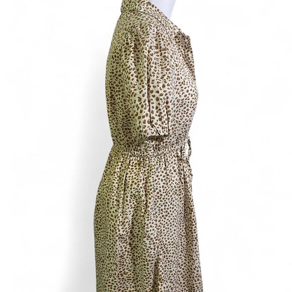 J. Crew Cute Animal Print Puff Sleeve Women's Dress Size 8 - Picture 5 of 10